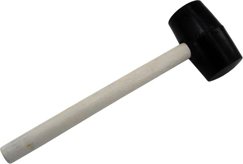Small, Black Rubber Mallet, With White Handle, 10 oz.