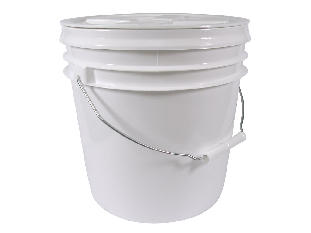 Plastic Pails with Handles: 2 Gallon White 60 mil Pail with