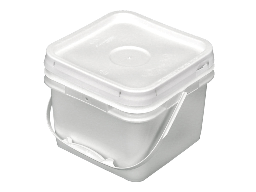 2 Gallon Square Bucket with Snap On Lid