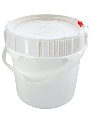 3.5 Gallon Tapered Plastic Bucket, Open Head - White