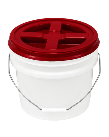 Single 3.5 Gallon Bucket with Lid