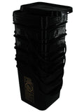 4 Gallon Black Square Bucket with Lid