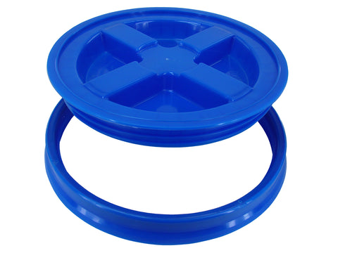 Smart Seal Replacement Bucket Lids (2 Pack) - Screw Top Airtight Lid For 3.5, 5, 6, 7 Gallon Buckets - Food Grade Storage