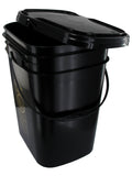 5.3 Gallon Rectangular Bucket with Hinged Snap On Lid