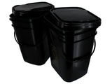 5.3 Gallon Rectangular Bucket with Hinged Snap On Lid