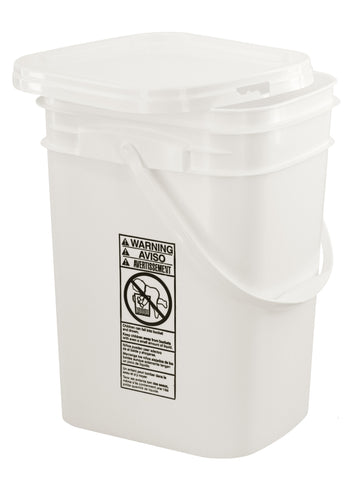 5.3 Gallon Rectangular Bucket with Snap On Lid