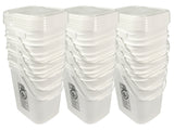 5.3 Gallon Rectangular Bucket with Hinged Snap On Lid