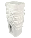 5.3 Gallon Rectangular Bucket with Hinged Snap On Lid