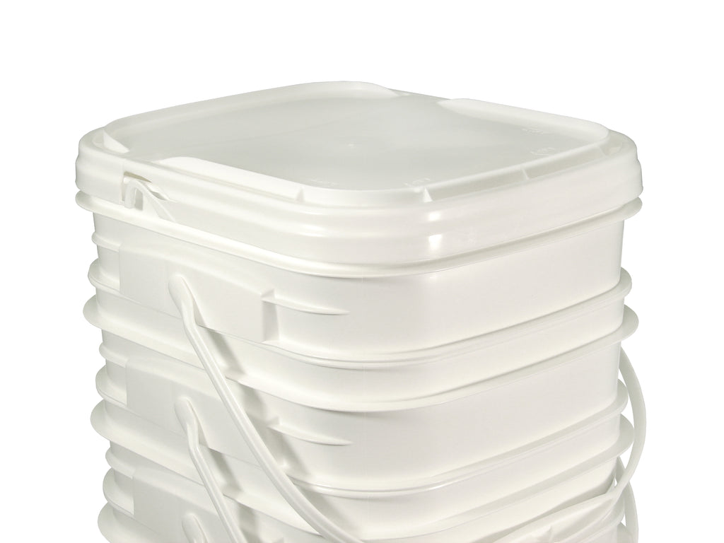 5.3 Gallon Rectangular Bucket with Hinged Snap On Lid – TankBarn