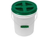 5 Gallon White Bucket with Color Gamma Lid and Ergonomic Grip - TankBarn