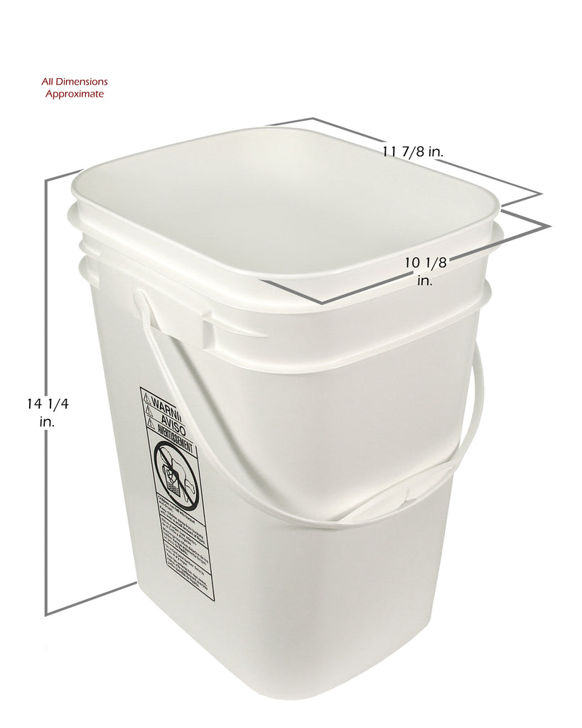 5.3 Gallon Rectangular Bucket with Hinged Snap On Lid – TankBarn