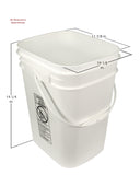 5.3 Gallon Rectangular Bucket with Hinged Snap On Lid