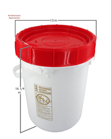 5 Gallon Plastic Bucket With Child Resistant Screw Top