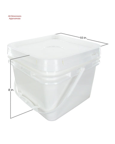 2 Gallon Square Bucket with Snap On Lid – TankBarn