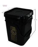 4 Gallon Square Bucket with Snap On Lid