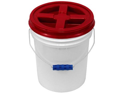 5 Gallon Premium Buckets with Wire Bail, Plastic Grips & Lids